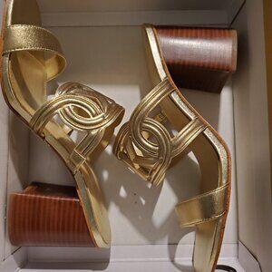 Stacked Heel Sandals